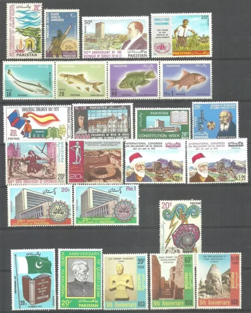 Pakistan,Year set/ pack of commemorative stamps,1973,MNH