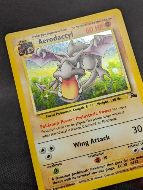 Pokemon Fossil 1st Edition Single Aerodactyl 1/62 - Prerelease Promo