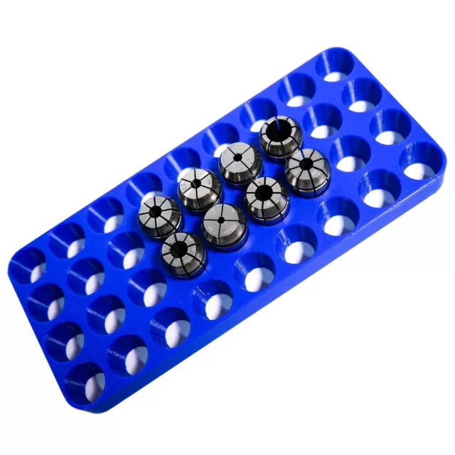 Er20 Collet Storage Tray Holder, 1/8, 3/16, 1/4, 3/8,  1/2 Er-20, Blue For Tsc
