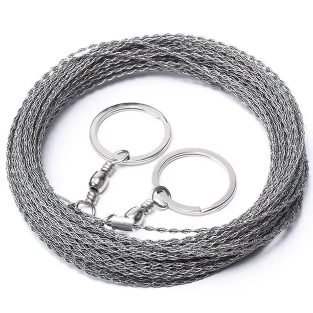 5 Meter 304 Stainless Steel Wire Saw Survival Camping Hiking Military Army Tool