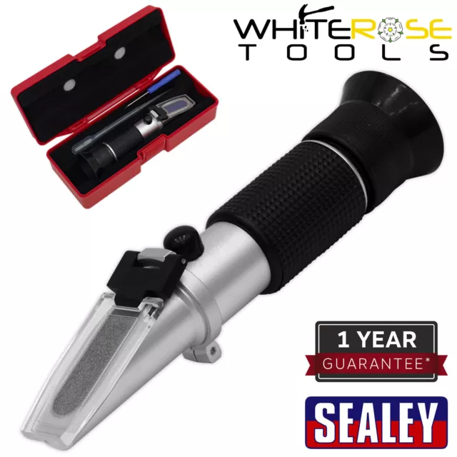 Sealey Refractometer Antifreeze/Battery Fluid/Screenwash Garage Workshop