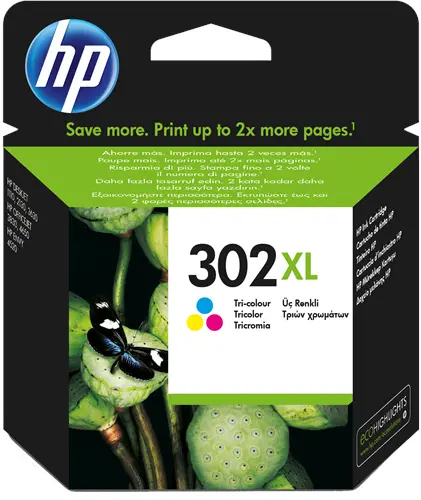 Originale HP Cartuccia d'inchiostro differenti colori F6U67AE 302 XL