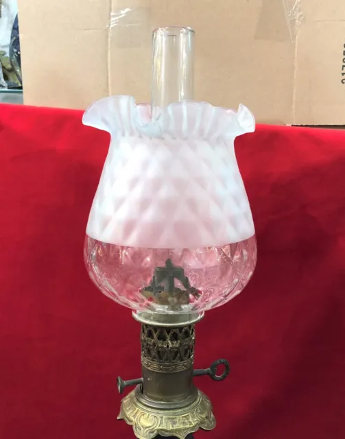 Ancienne tulipe de lampe à pétrole en cristal  19eme XIX globe BACCARAT ST LOUIS