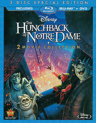 THE HUNCHBACK OF NOTRE DAME 1 & 2 - Disney W/ Slipcover DVD + BLURAY DVD
