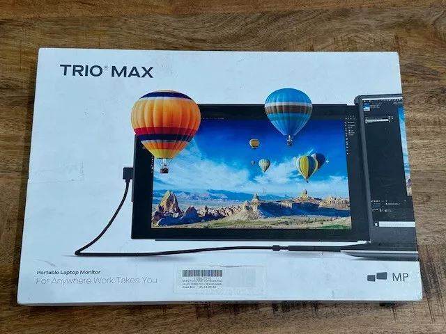 Trio Max Portable Monitor with Origami Kickstand Mobile Pixels 14'' Full HD IPS