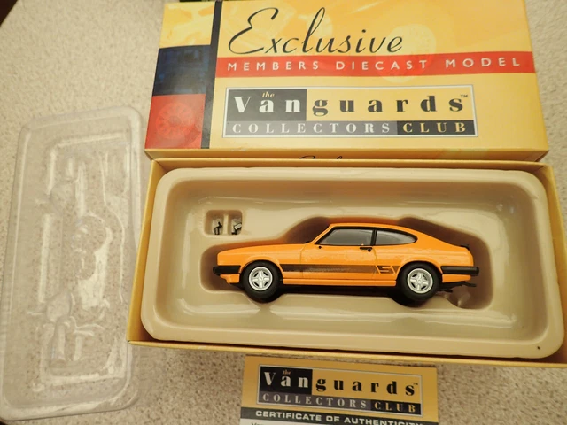 Ltd Edn Corgi Vanguards 1:43 VA10811 Ford Capri 3.0S Signal Amber Undisplayed