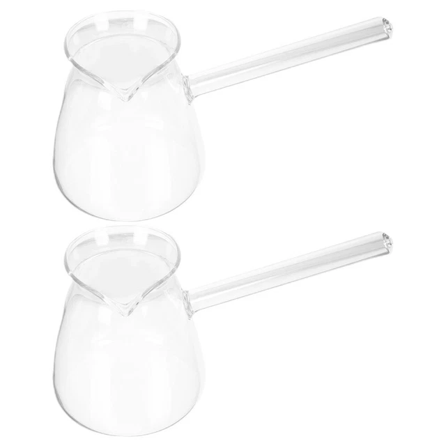 2 piezas cafetera fragancia de vidrio ollas de té Teela - mango lateral caldera de tetera