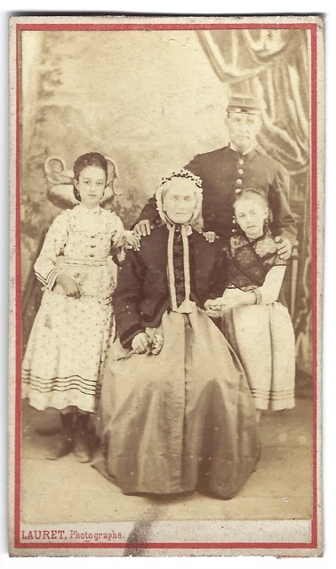 PHOTO CDV MAJOR d'Infanterie Officier Militaire circa 1865