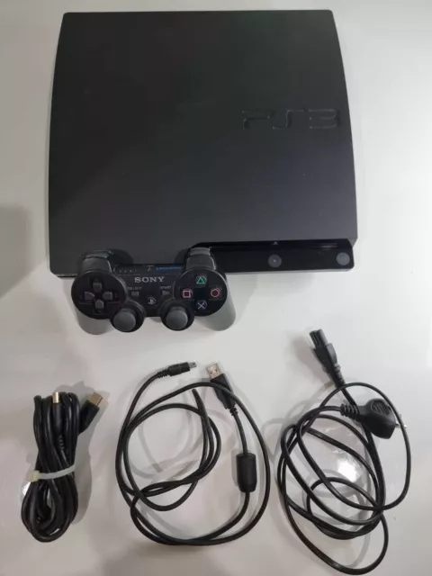 PS3 160GB Slim Playstation 3 + Dualshock 3 Controller + All Cords