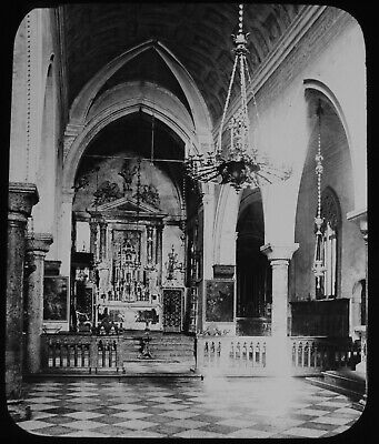 Magic Lantern Slide VENICE CHURCH OF ST LAZZARO INTERIOR C1890 PHOTO VENEZIA