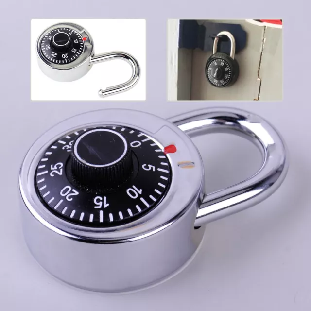 3-Dial Digit Combination Password Padlock Door Gym Locker Luggage Code Lock 3"