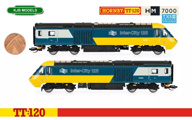 TT Hornby TT:120 TT3021TXSM TXS Sound Fitted BR Class 43 HST 2 Car Train Pack