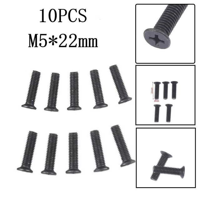 Lot De 10 Vis à Gauche M5 X 30 Mm – Pour Adaptateur De Mandrin UNF 1/2'' Et 3/8''