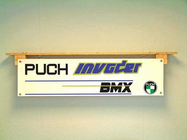 Drapeau Puch - Décoration Atelier, Garage Ou Mancave - Thème Cyclomoteur, Scooter, Moto