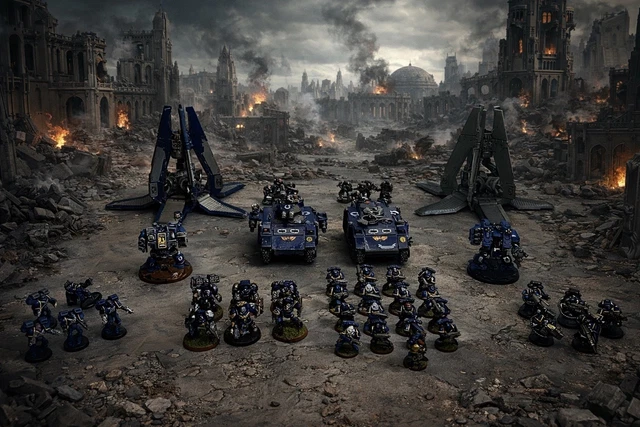 GAMES WORKSHOP WARHAMMER 40k Space Marine Army Excellent Value Good ...