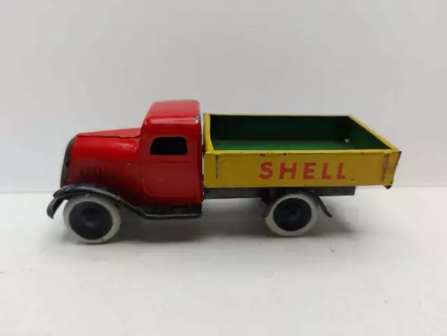 DDR GNOM Nr 814 VEB MSB 1:50 LKW Pritsche SHELL tinplate 1950-55 RARE GDR