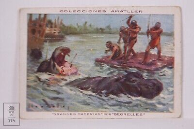 Hunting Scene Jose Segrelles 1930´s Chocolate Trading Card Condor Vulture 