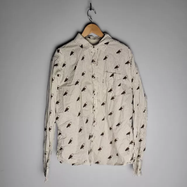 Men's Medium Button Down with Owl Pattern