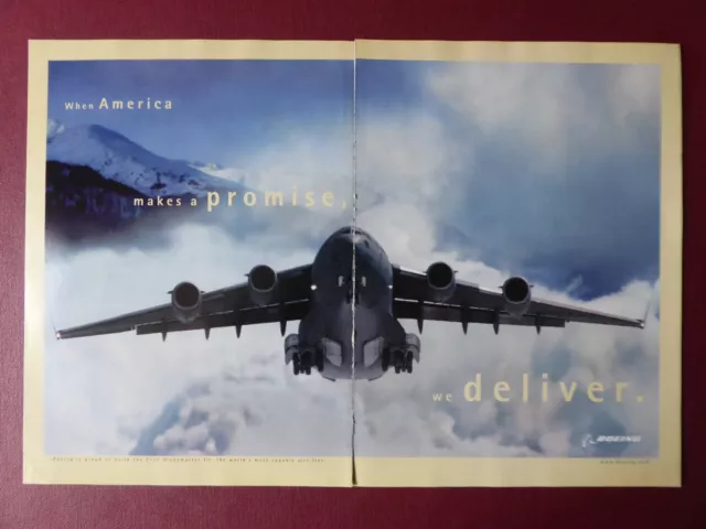 1/1998 Pub Boeing C-17 Globemaster Iii Airlifter Original Ad