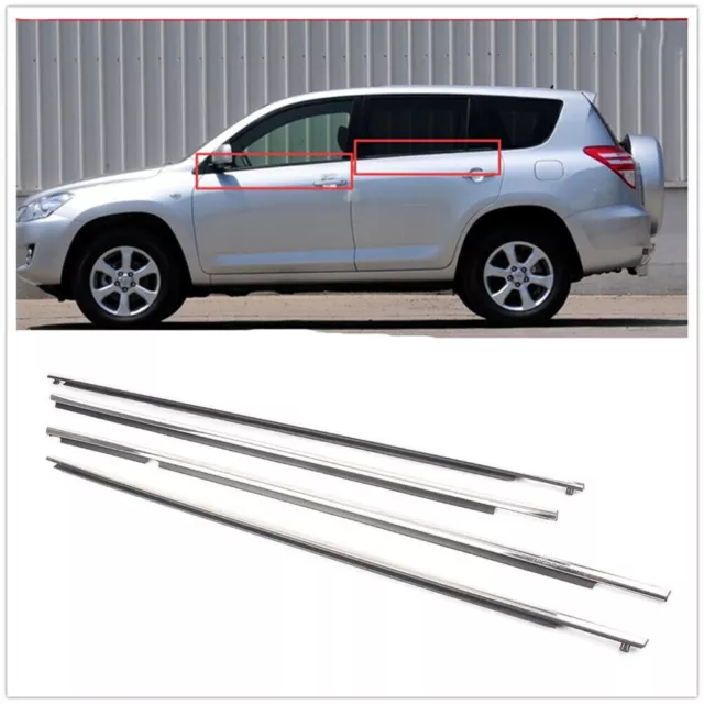4x Window Door Seal Belt Weatherstrips Set For Toyota RAV 4 2013 2014 2015-2018
