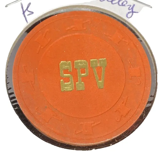 Sports Page Valley Casino Chip Orange Diamond Mold .50 Cent