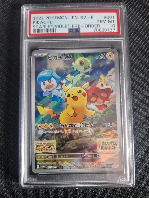 Graded Pokemon Card PSA 10 PSA 10 Graded Pikachu 001/SV-P Scarlet