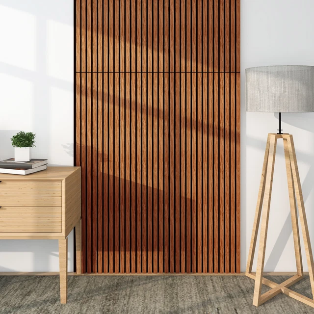 [NUEVO. MADERA] 4x Paneles de pared Paneles acústicos Lamas de pared Revestimiento de pared MDF 2,88m2
