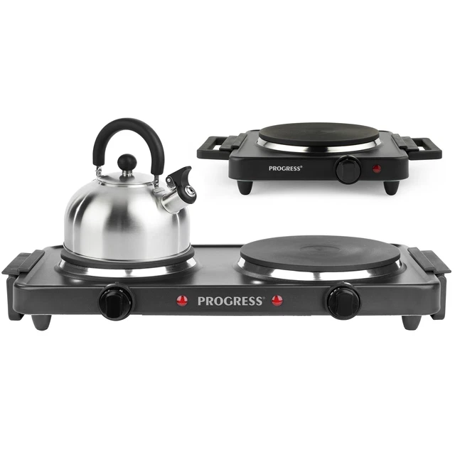 PROGRESS HOT PLATE Electric Table Top Cooker Twin/Single Portable