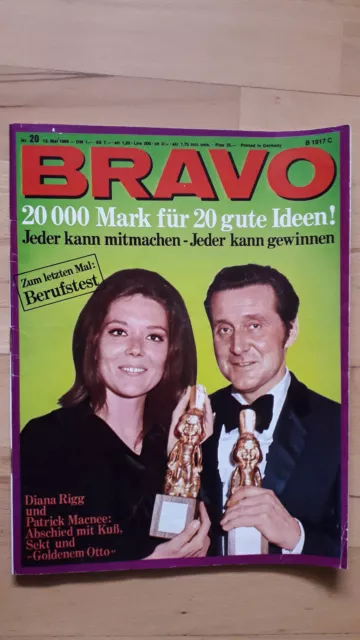 BRAVO Nr.20 vom 13.5.1968 Diana Rigg, Patrick Macnee, Bonanza, Donovan, Beatles