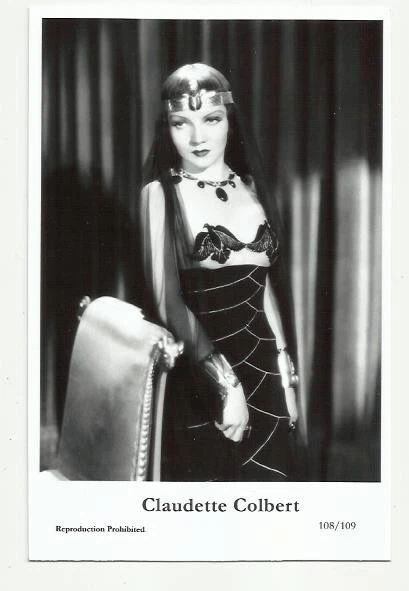 (Bx15) Claudette Colbert Swiftsure Photo Postcard (108/109) Filmstar  Pin Up