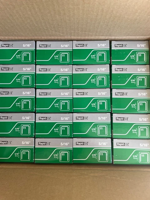 A11 5/16" Long Galvanized Staple 20 Boxes 5,000 Box 100,000 Case Arrow T50 Rapid
