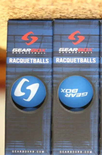 GEARBOX Racquetball BLUE BALLS 2 boxes of 3-balls box balls, a total of 6 balls