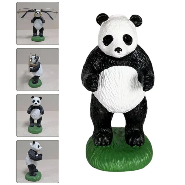 Produktbild von Panda Brillenhalter Aus Kunstharz – Umgedrehter Ständer, Tierische Form, Für Standardbrillen, Dekorativ & Praktisch, Ca. 7,5x8x9,5 Cm