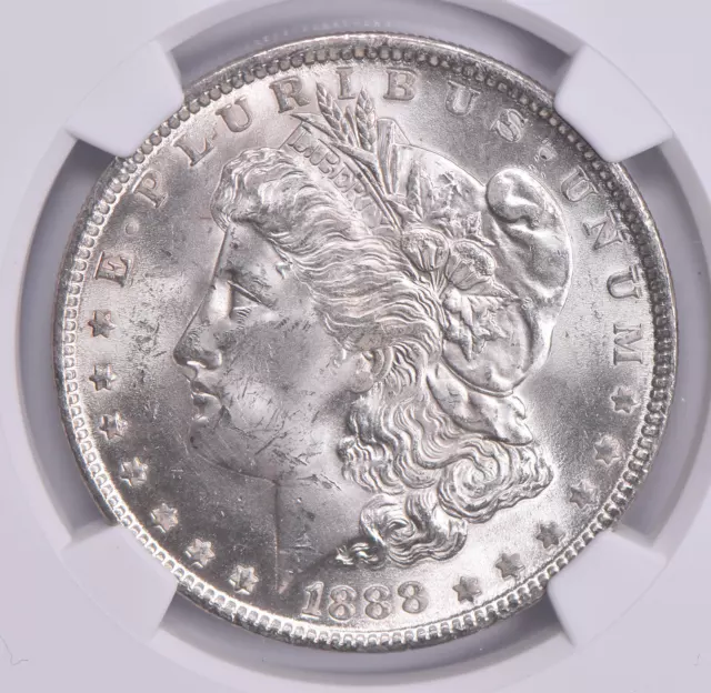 MS63 1888 Morgan Silver Dollar NGC Brown Label 3