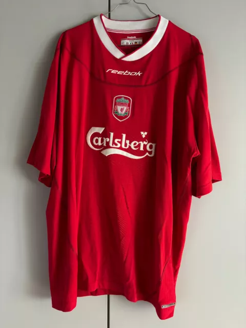 Original REEBOK LFC FC LIVERPOOL Trikot Shirt XXL 3XL 50/52 rot RAR Carlsberg