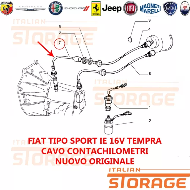 Fiat Tipo Sport Ie 16V Tempra Tachowelle Kabel Neu Original 7648188