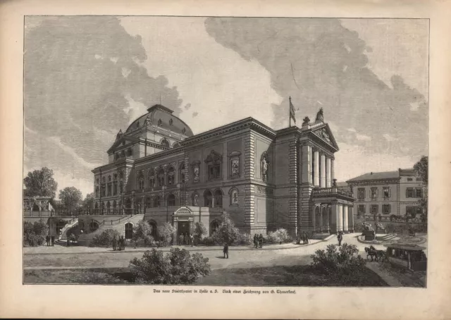 "Das neue Stadttheater in Halle,  1886.