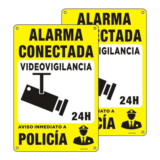 Placa Sinalética Autocolante Videovigilância (A4) Em PVC - Com