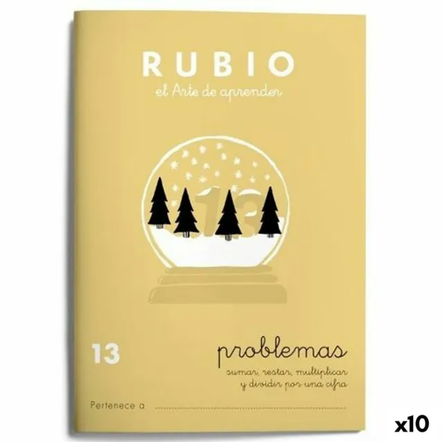 Mathematik-Heft Rubio Nº 13 A5 Spanisch 20 Bettlaken [10 Stück]