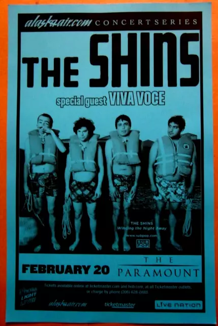 Shins Poster 2007 Original Concert Show Flyer Viva Voce