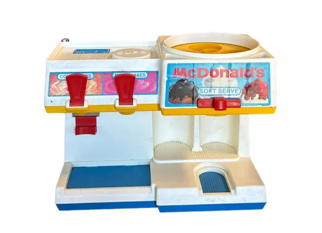 McDonalds Soft Serve Ice Cream Machine only Fisher Price 1988 Vintage Toy