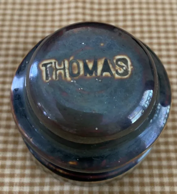 Vintage ~ Thomas ~ Ceramic Porcelain ~ Brown Glaze ~ Insulator 2