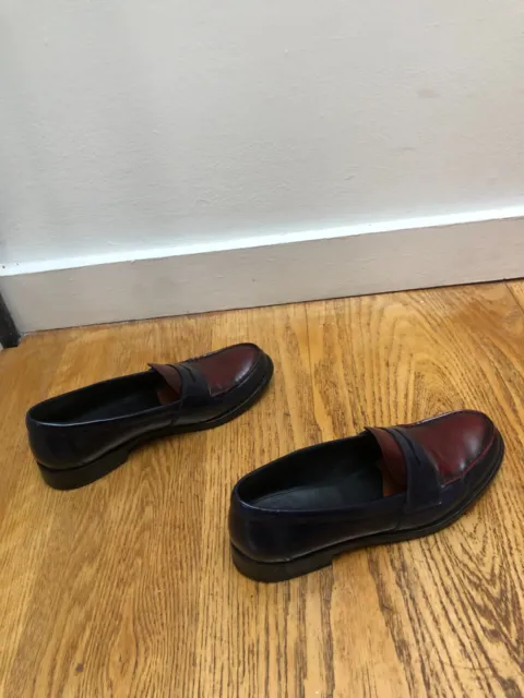 Navy and Red Prada Loafers - Ombre Penny Loafer 37 1/2 Miu Miu