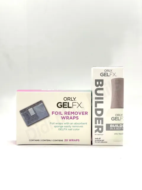 ORLY GelFX BUILDER IN A BOTTLE 0.6oz+Foil remover Wraps