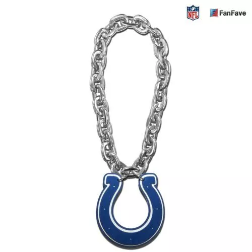 Indianapolis Colts NFL Fan Chain Necklace Foam Made in USA 3 Colors!