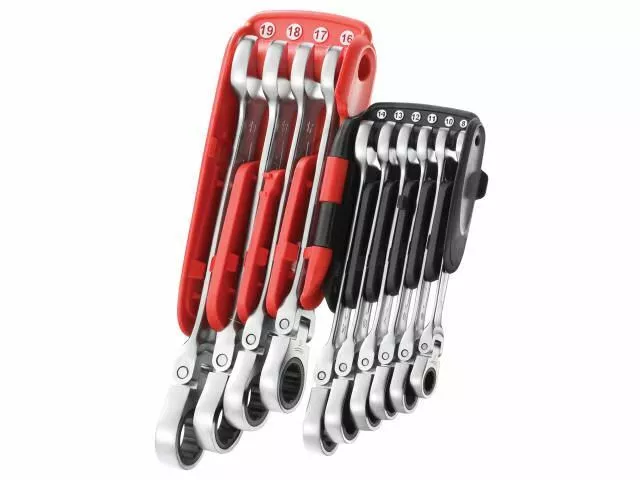 Facom - 467BF.JP10PB Ratchet Combination Flexi Wrench Set 10 Piece