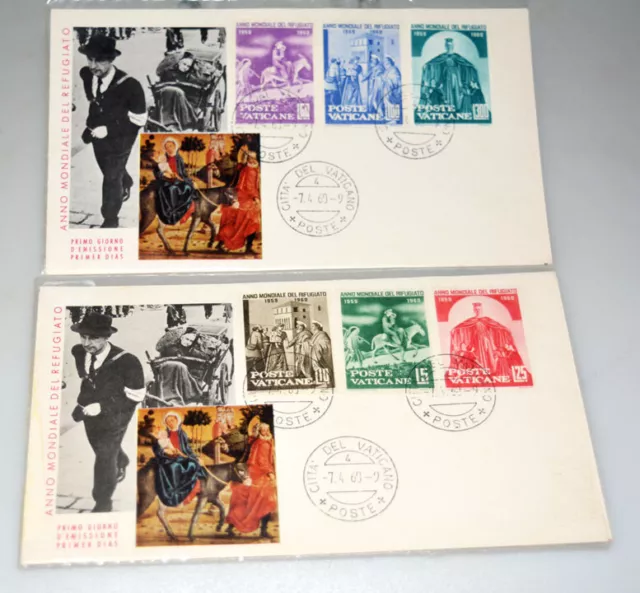 Briefmarken FDC , Vatikanstadt ,Weltflüchlingsjahr 1959/60,Mi.Nr. 338-343,