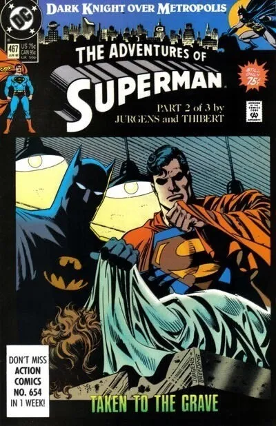 Adventures of Superman (1987) #467 Direct Market VF Stock Image