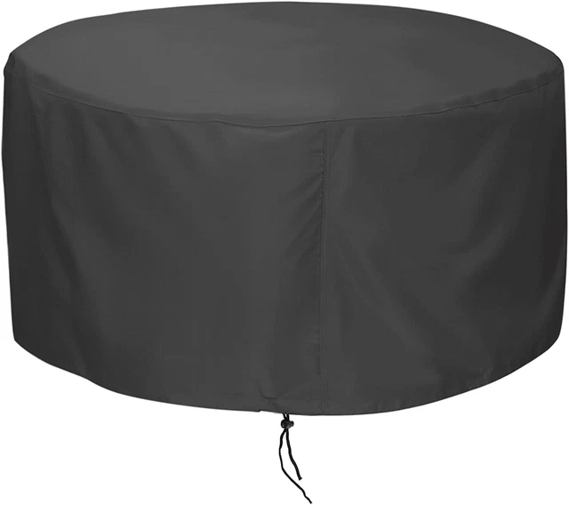 Cubierta de pozo de fuego LBTING, cubierta de 48 pulgadas para fogata redonda de 40-48 pulgadas, impermeable con