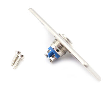 Sonnette palpeur s87 bouton poussoir bleu éclairé LED en acier inoxydable massif N.O. 